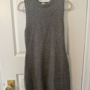 Zara Gray Sleeveless Knit Mini Dress